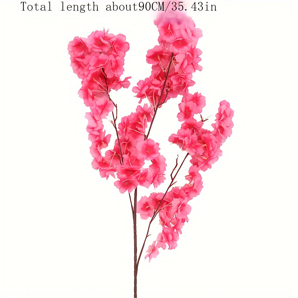 Ramas artificiales de cerezo en flor rosa para decoración de arcos de boda, plástico, sin energía