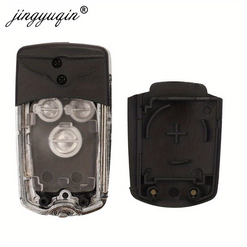 F3 F3R uchun flip kalit qobig'i, 3-tugma yig'iladigan masofaviy quti, bardoshli plastmassa, qora