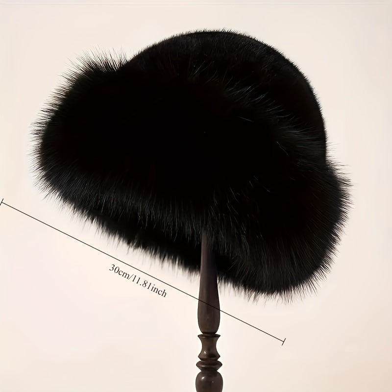 Women's Winter Hat Faux Fur Warm Ear Protection Lightweight Polyester Blend