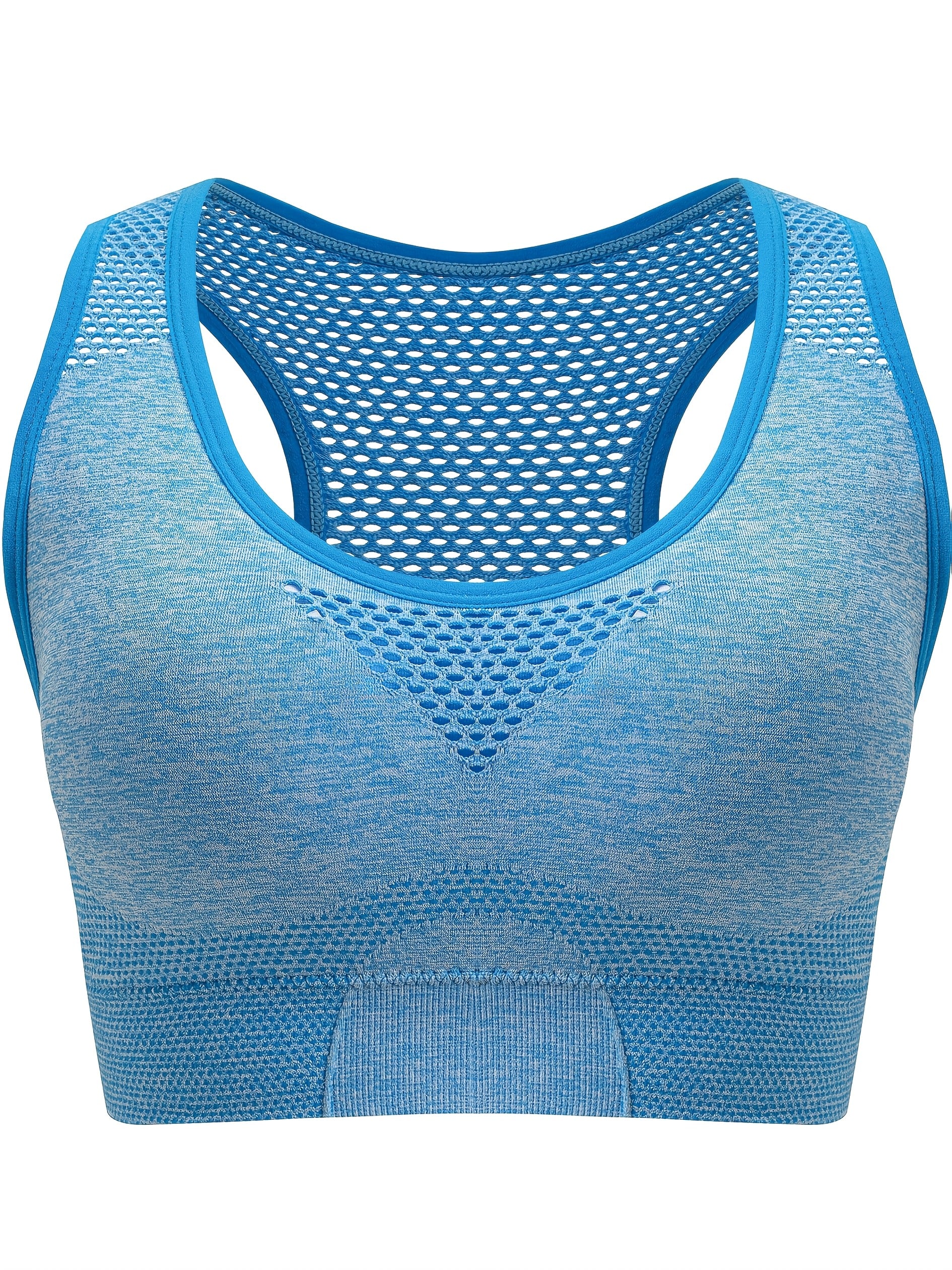 Women's Seamless Hollow-Out Sports Bras 3 Pack Breathable Nylon Yoga Top