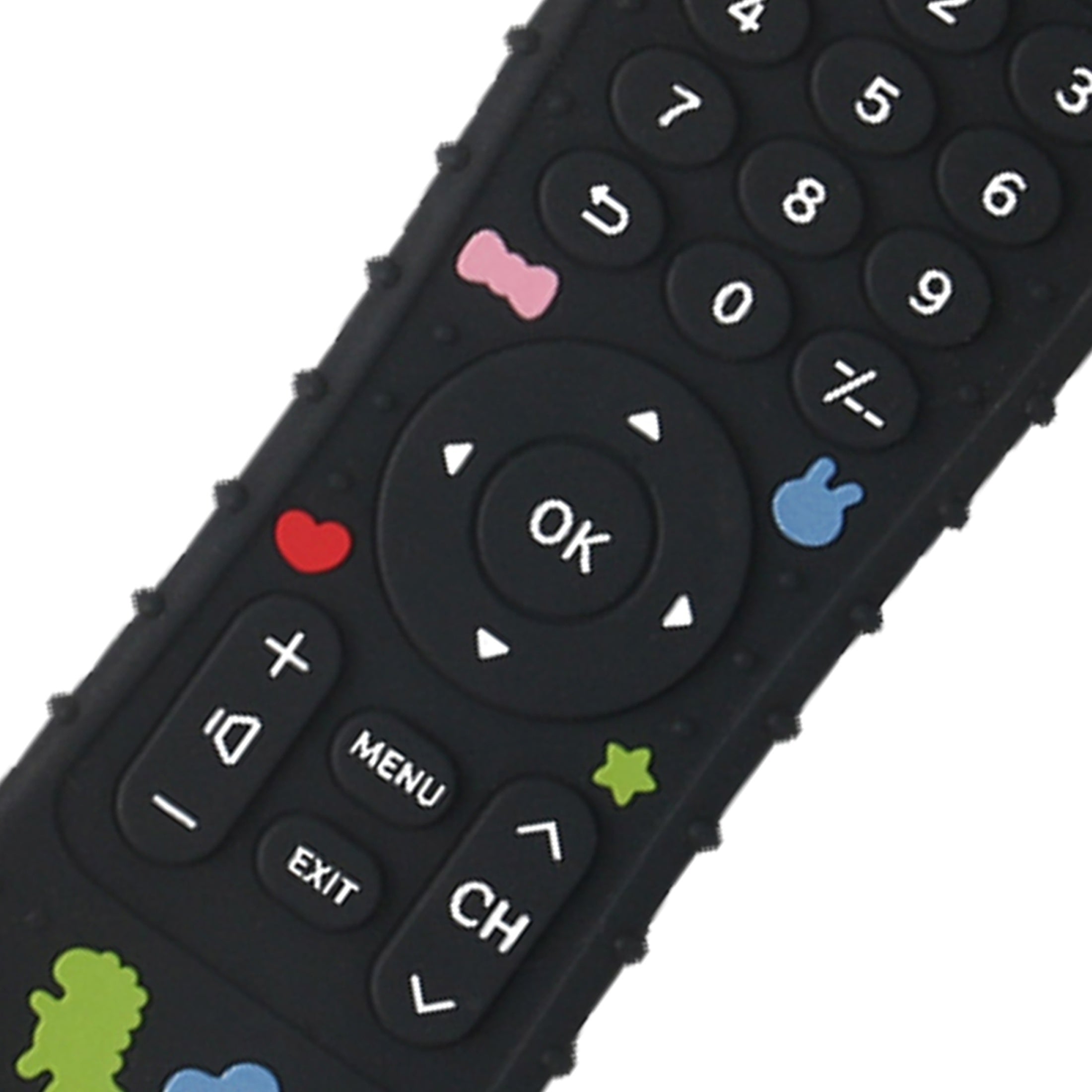 Silicone Teething Toy for Babies 0+ Remote Control Shape Cartoon Black