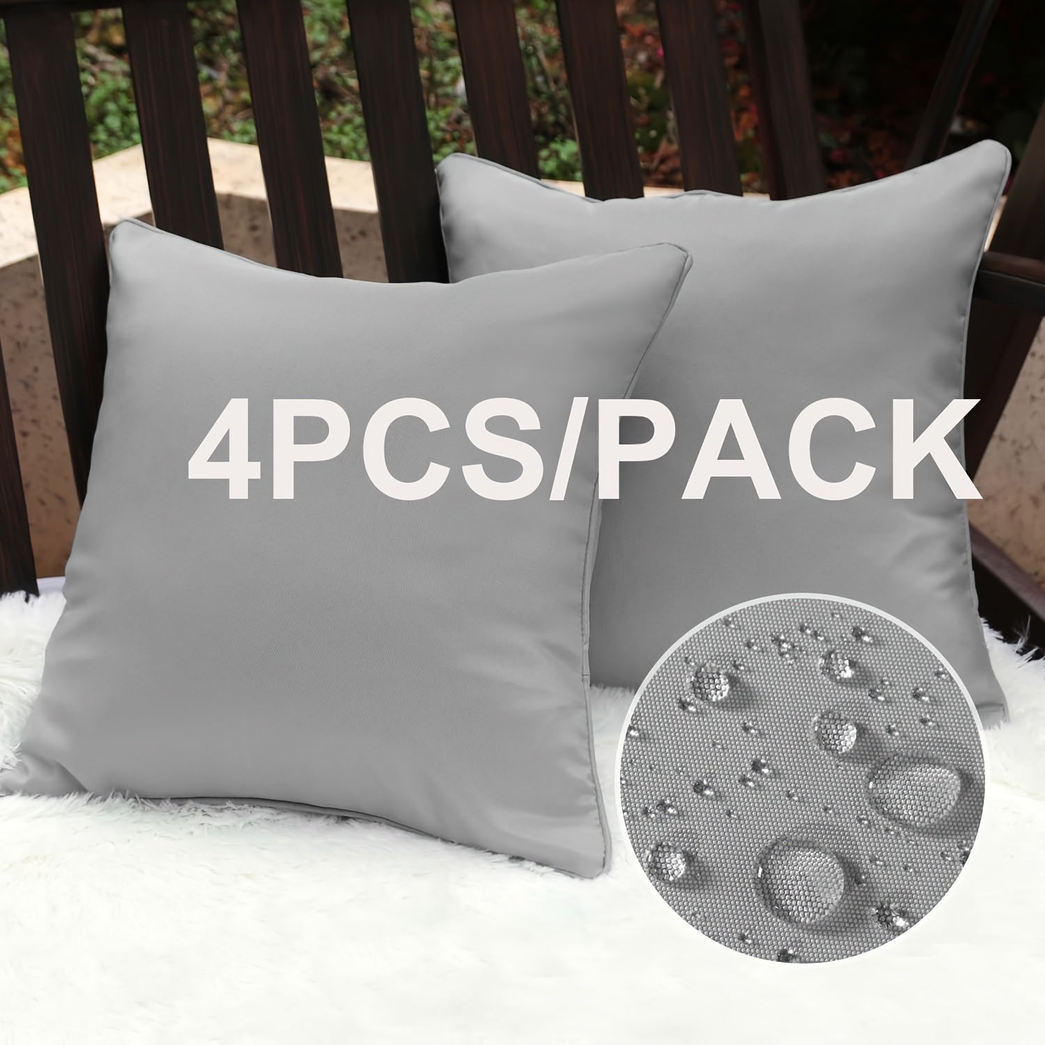 Outdoor Square Garden Cushion Cover for Patio Sofa Tent Decorative Throw Pillow Shell