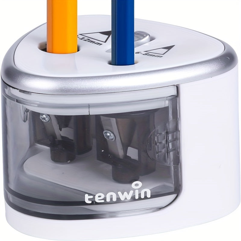 Electric Pencil Sharpener Double-Hole Battery-Operated for Thick and Thin Pencils