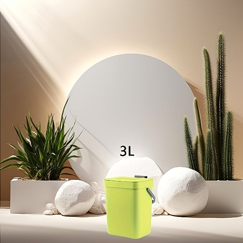 3L/5L Under Sink Trash Can with Lid Leak-Proof Plastic Bin for Kitchen Bathroom Bedroom