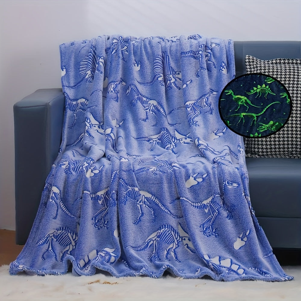 Dinozavr sevuvchilar uchun ko‘k nur sochadigan polyester yostiqcha