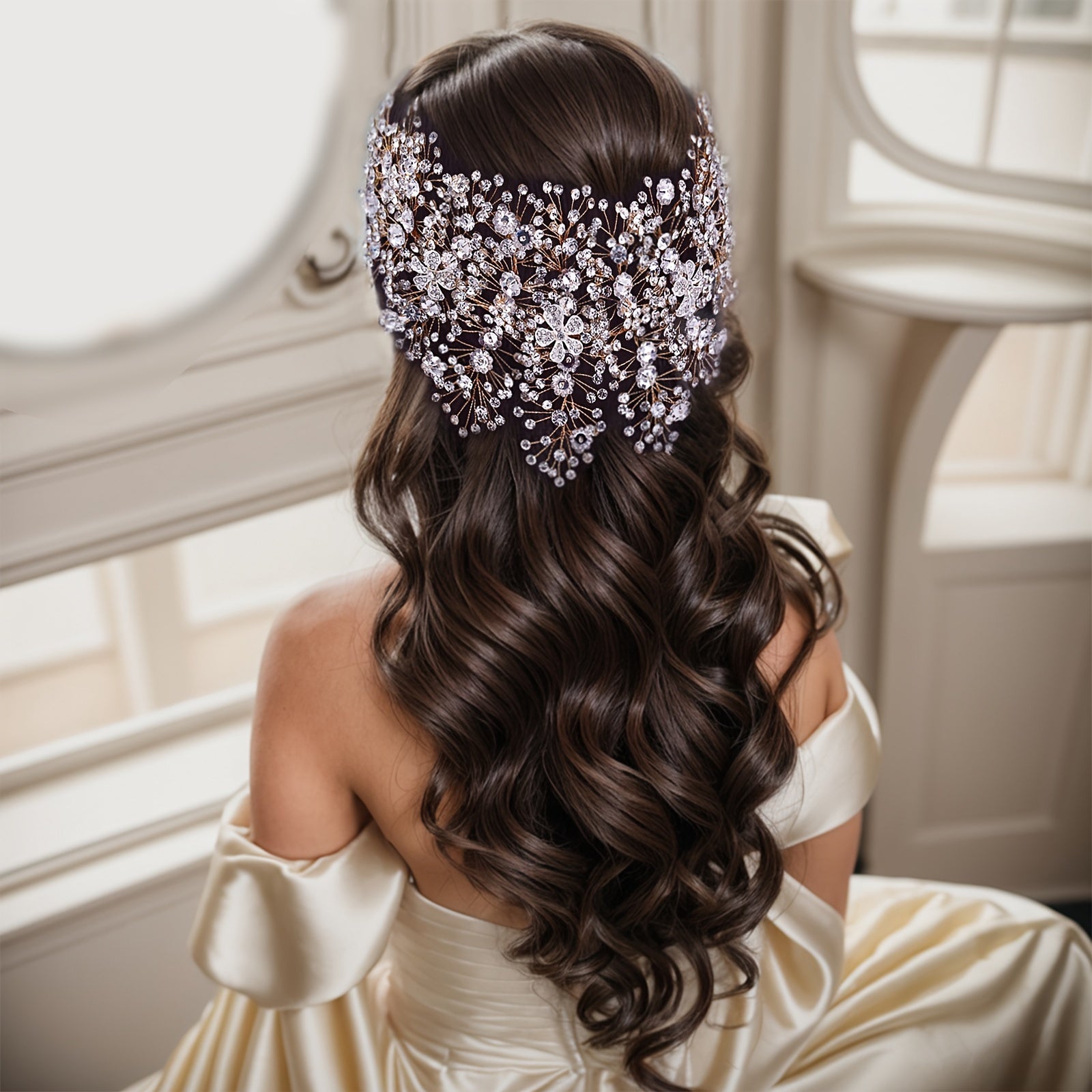 Women's Bridal Wedding Hair Jewelry Rhinestone Headpiece Accessories