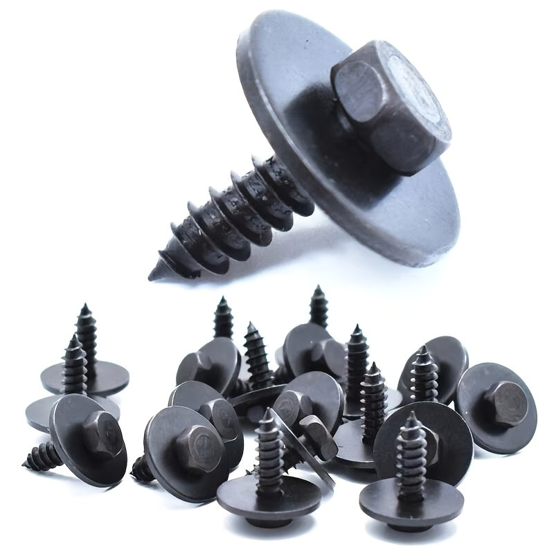 10/20/30 шт. металлическая защитная пластина двигателя, винт, для бампера, гайки, шайбы, зажимы