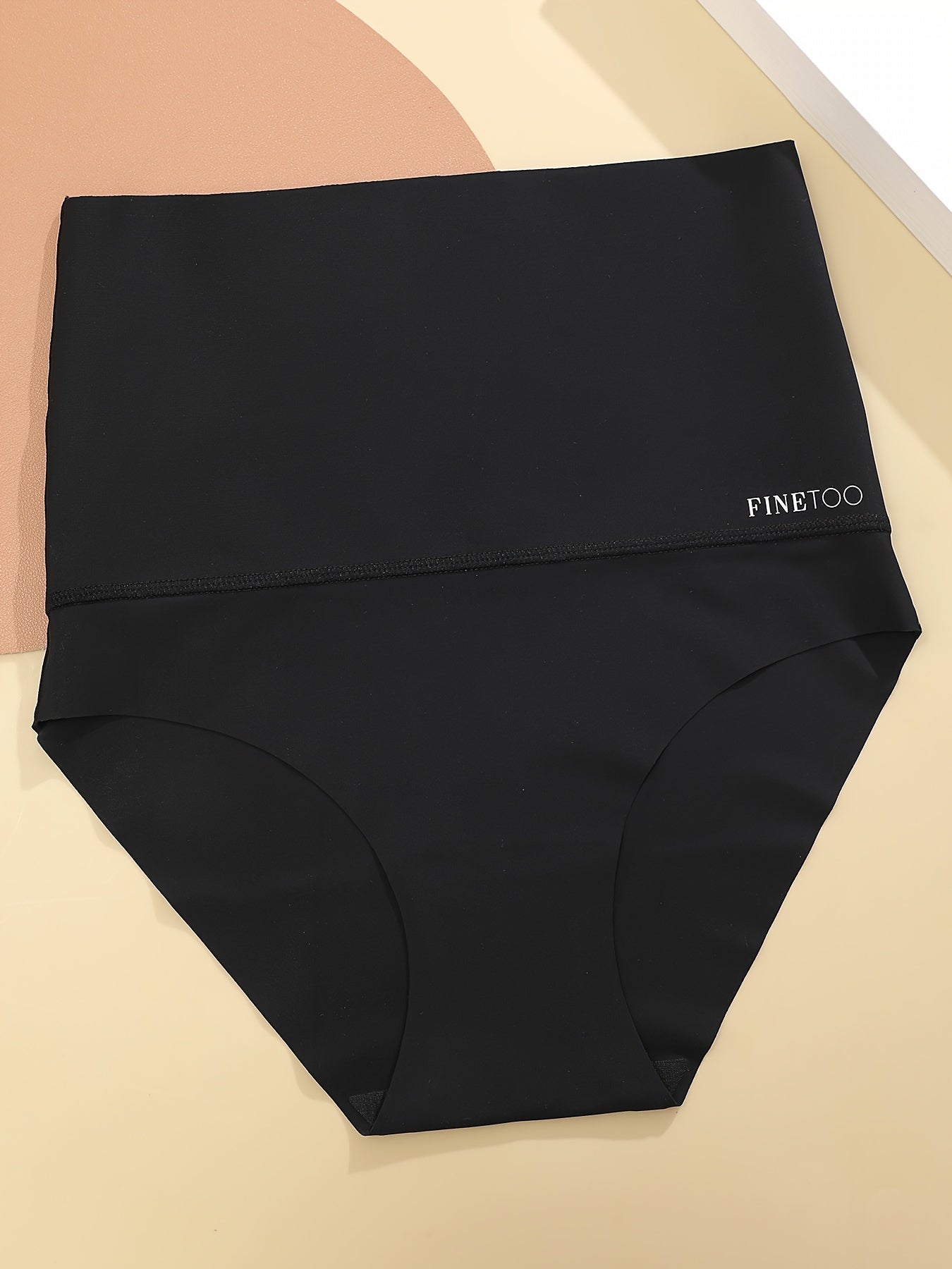 Seamless High-Waisted Bikini Panties for Women Nylon Stretch Comfort Solid