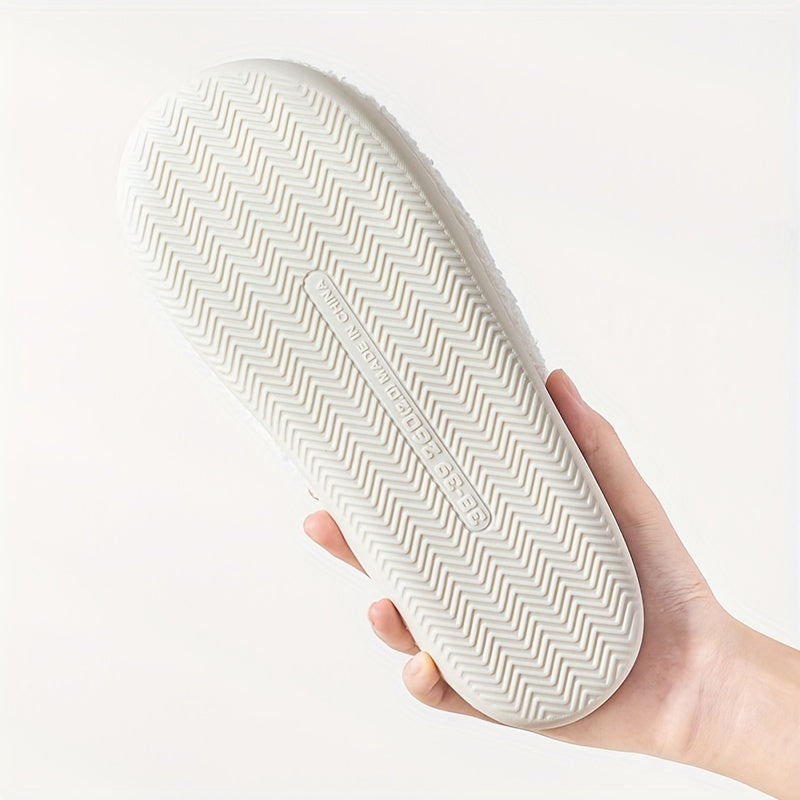 Women's Plush Rainbow Indoor Slippers Warm Cozy House Shoes