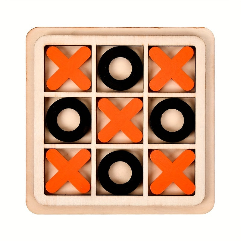 Wooden Tic Tac Toe Board Game for Kids and Adults, Family Party and Outdoor Play