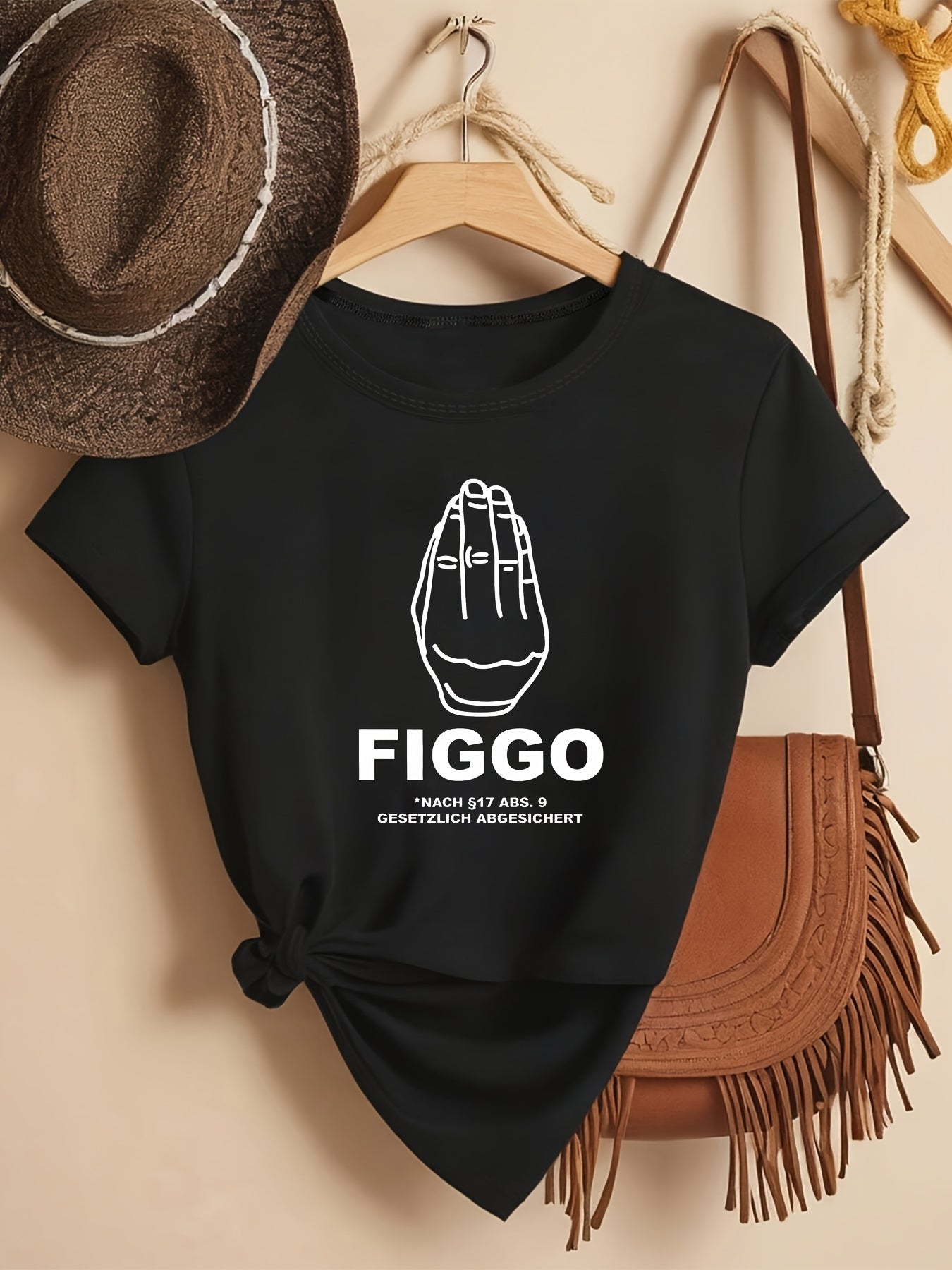 Women’s Breathable Cotton Graphic T-Shirt with Henna Hand Design