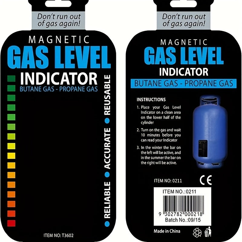 Magnetic Gas Level Indicator for Propane and Butane LPG Cylinders Temperature Stick for RVs and Trailers