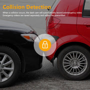 Car Dash Cam Dual Front and Inside 1080P Night Vision Loop Recording