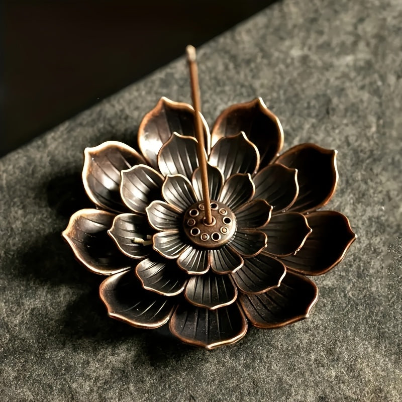 Lotus-Shaped Incense Holder for Home Decor and Relaxation