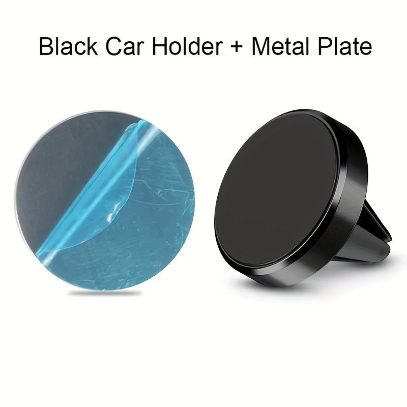 Car Phone Mount Aluminum Alloy Magnetic Holder for Dashboard and Air Vent
