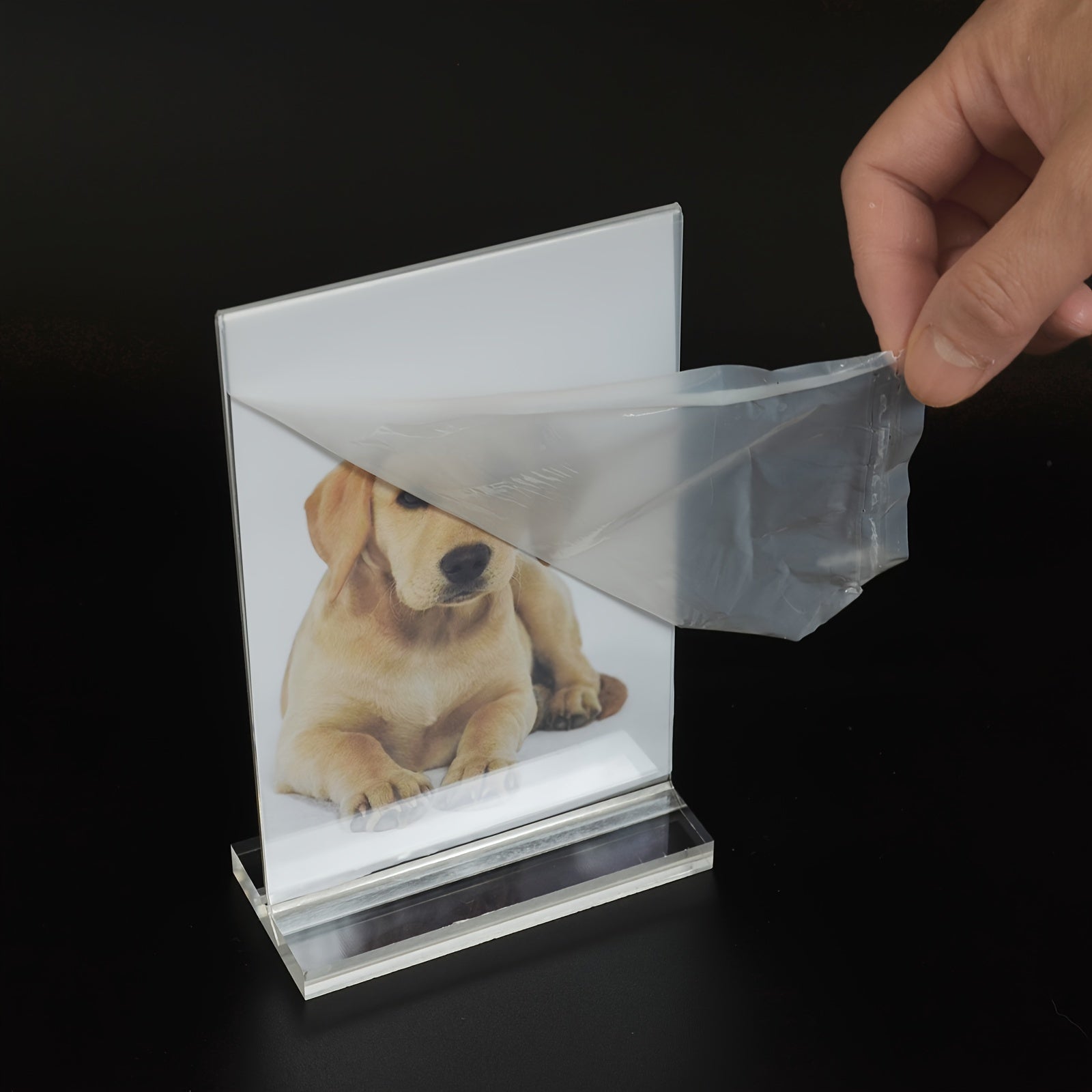 4 Acrylic Sign Holders for A5 A6 Labels Transparent Display Stands for Desk Counter