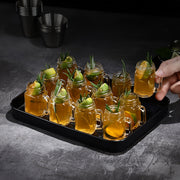 Set of 6 Clear Glass Mini Mason Jar Shot Glasses with Handles 40ml for Coffee Milk