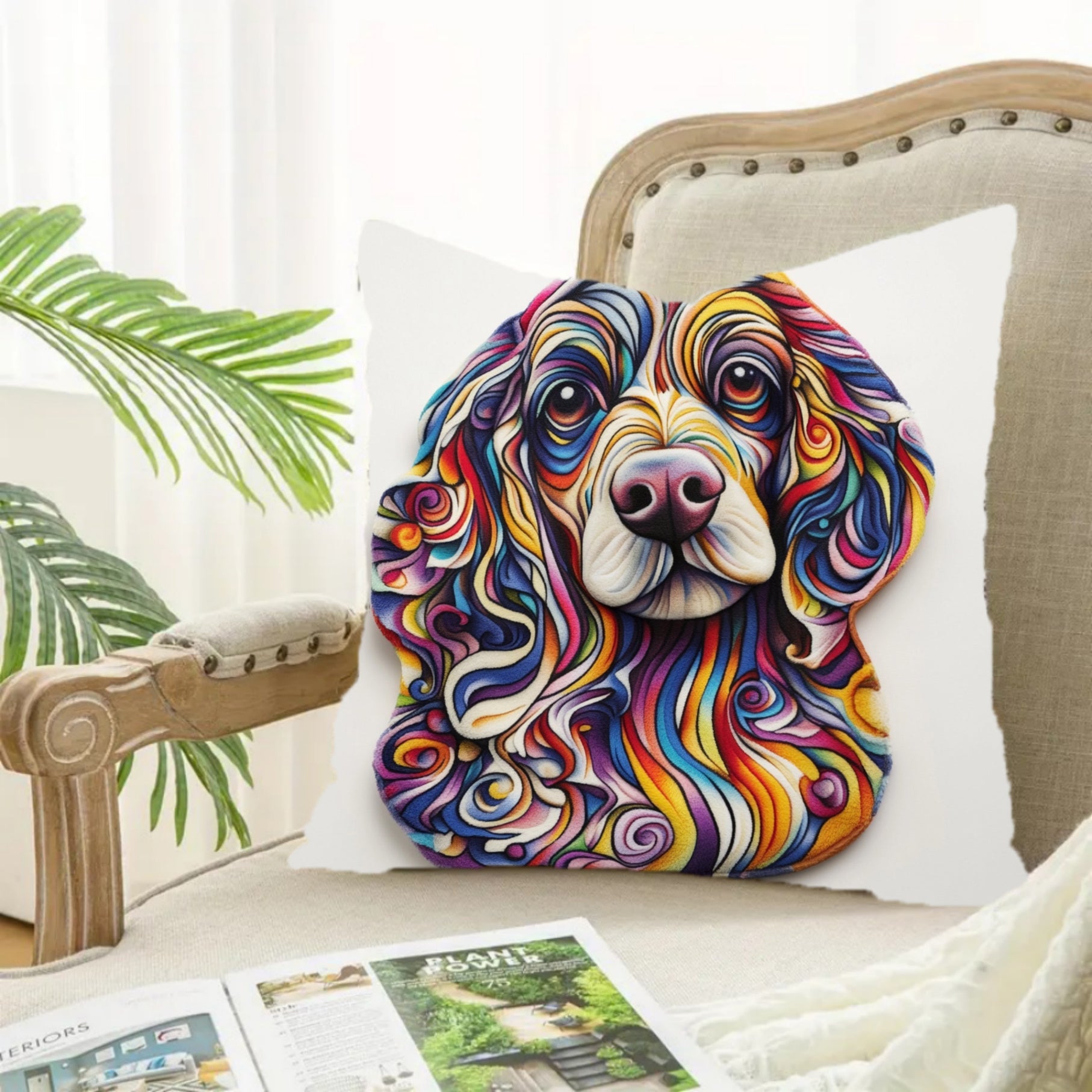 Pet Dog Blanket Polyester Short Plush 45.72x45.72 cm Audiophile Doodle Design Irregular Shape