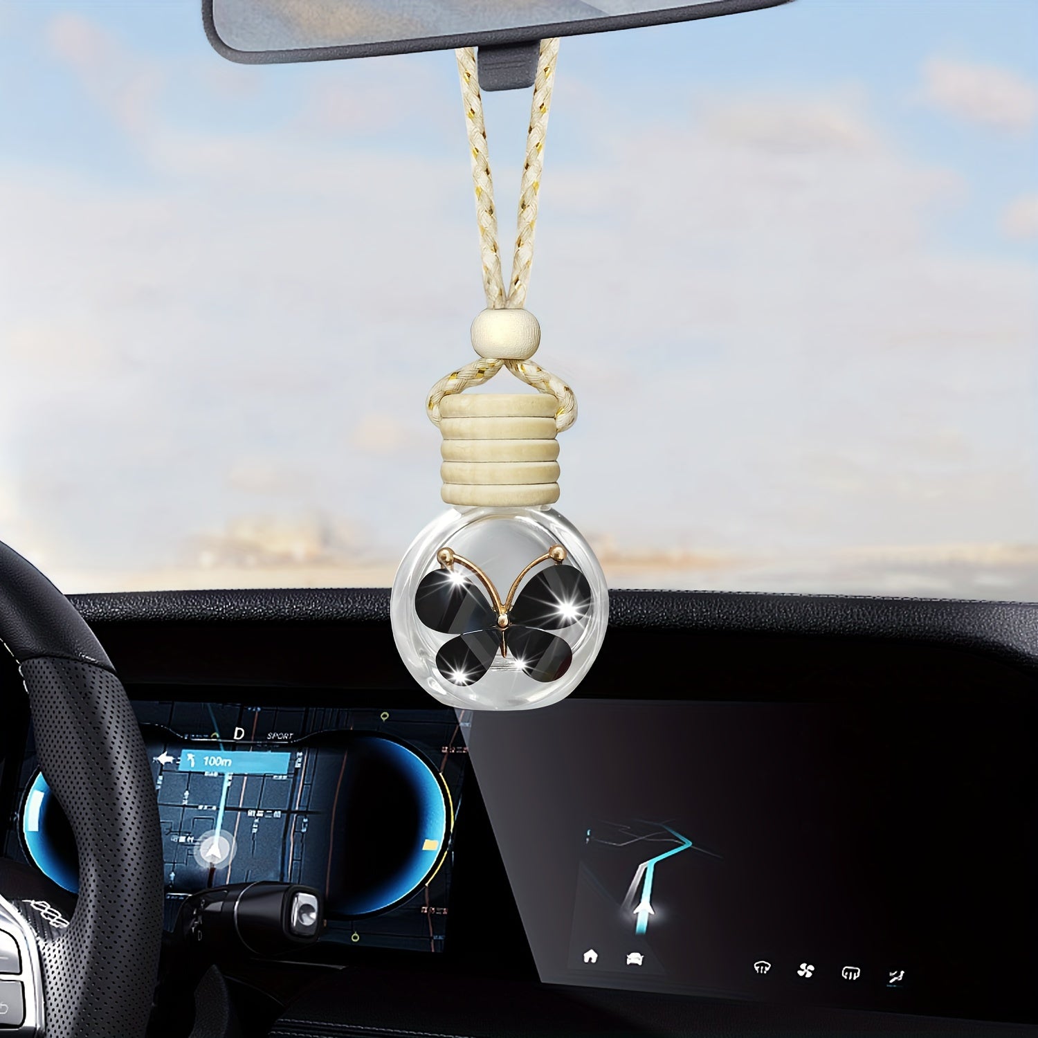 Avtomobil havo tozalovchi shisha diffuser qayta ishlatiladigan to'ldirish shishasi transport vositasi ichki qismi uchun