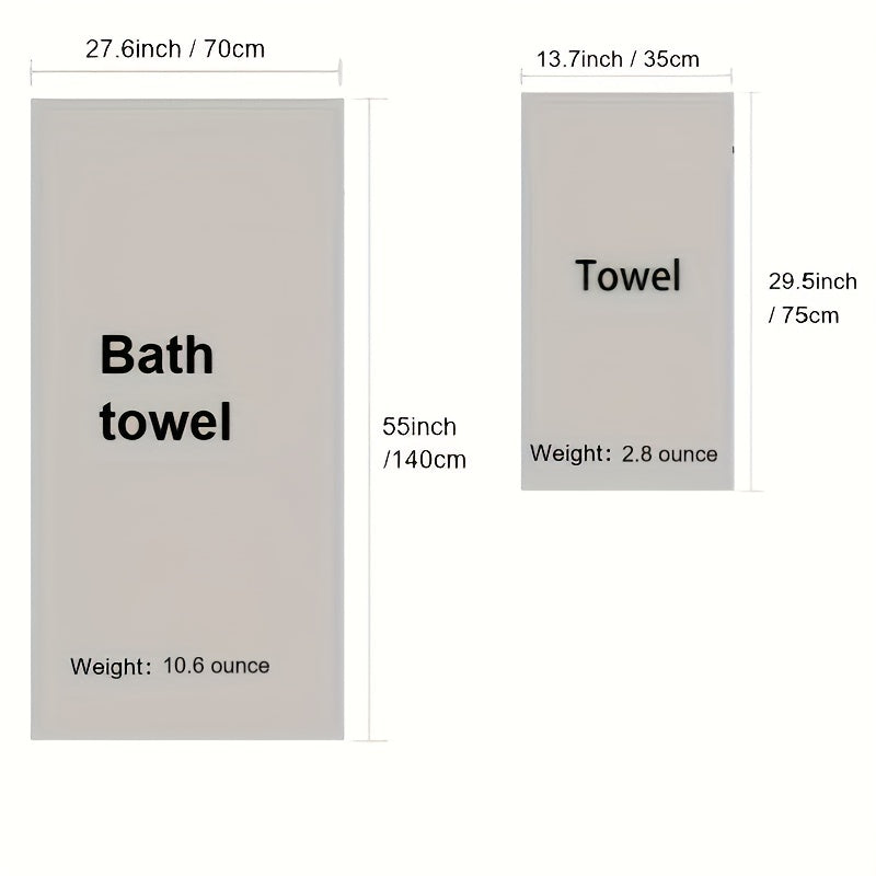 Microfiber Bath Towel Absorbent Quick-Dry with Colorful Stripes