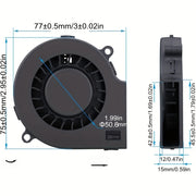 75мм USB Вентилятор охлаждения 75x75x15мм 5В Бесщеточный воздуходувка для охлаждения электроники
