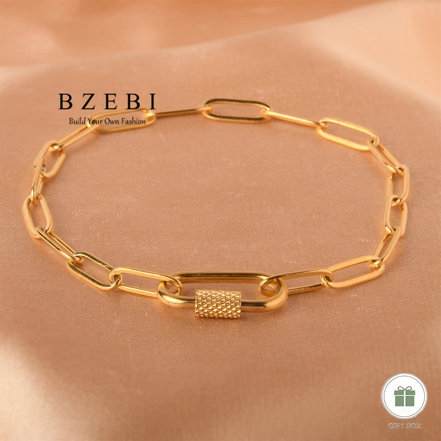 Zinapoyali po'latdan yasalgan, porloq kubik zirkoniy bilan bezatilgan bilaguzuk - allergiyaga qarshi, ayollar uchun oson sozlanadigan. | Sevgi kuni, Ona kuni, Tug'ilgan kunlar va Maxsus tadbirlar uchun ideal sovg'a | Sovg'a qutisi bilan birga keladi