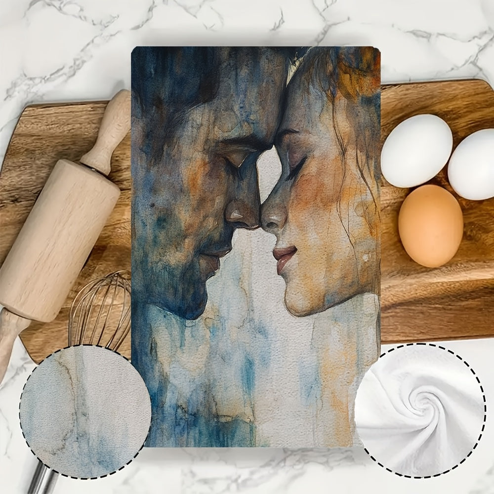 Set of 2 Ultra Soft Kitchen Towels 40x60cm Absorbent Dish Hand Towels