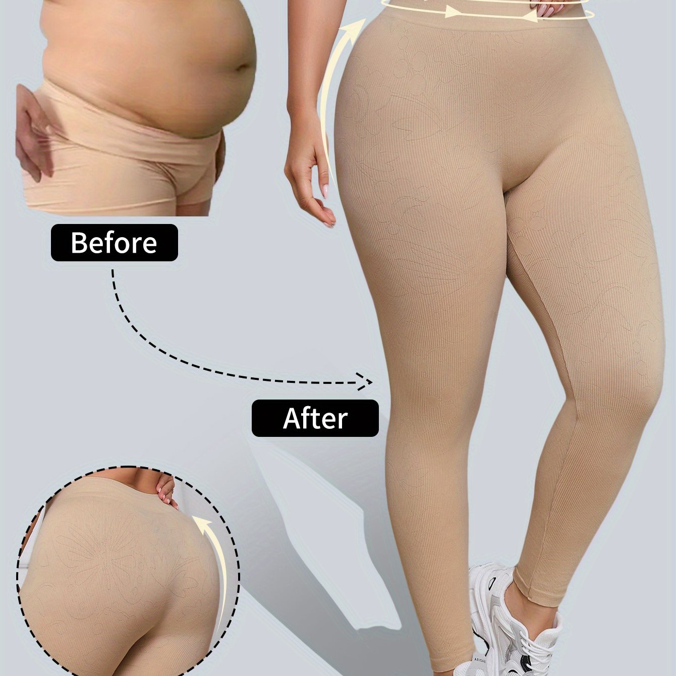 Women Plus Size Tummy Control Seamless Leggings High Waist Yoga Pants