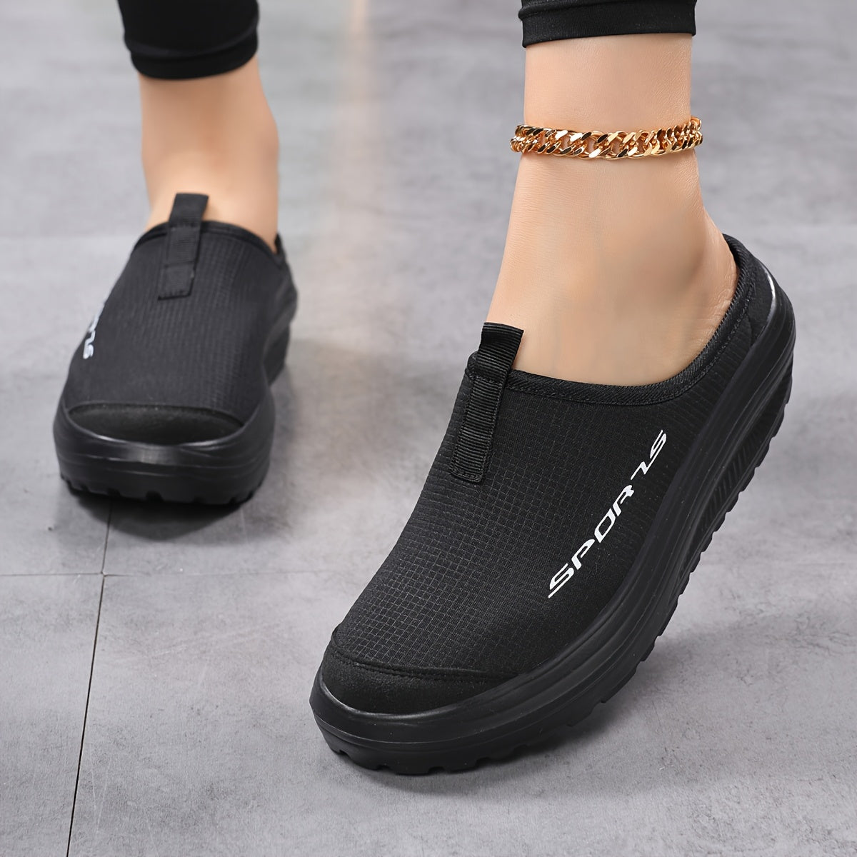 Women's White Breathable Slip-On Sneakers with Cushioned Sole