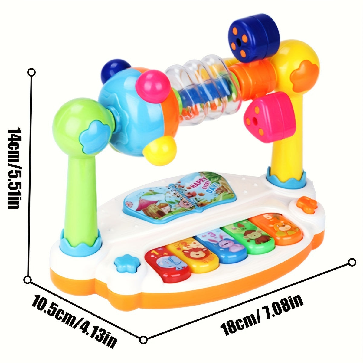 Children's Music Piano Toy for Early Childhood Education, Plastic, Mixed Color