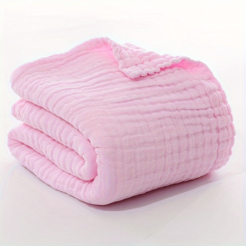 Детский хлопковый пеленальный плед 6-слойный впитывающий для малышей, 104x104 см, серый, розовый, синий