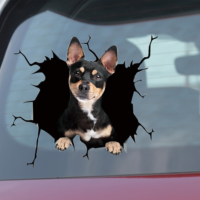 Avtomobil oynasi uchun stiker vinil dekor 3D fransuz buldogi chaqaloq decal