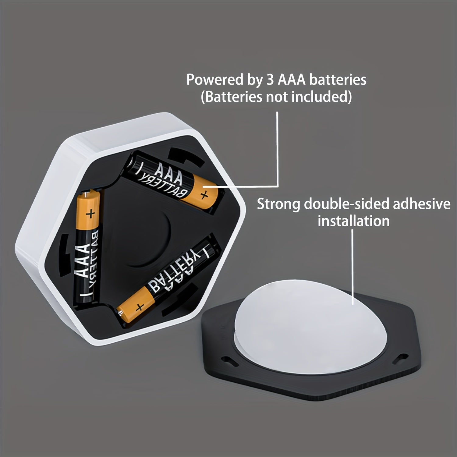 Lámpara de atardecer LED con diseño hexagonal, brillo de dos niveles, alimentada por batería para dormitorio, sala de estar, fotografía