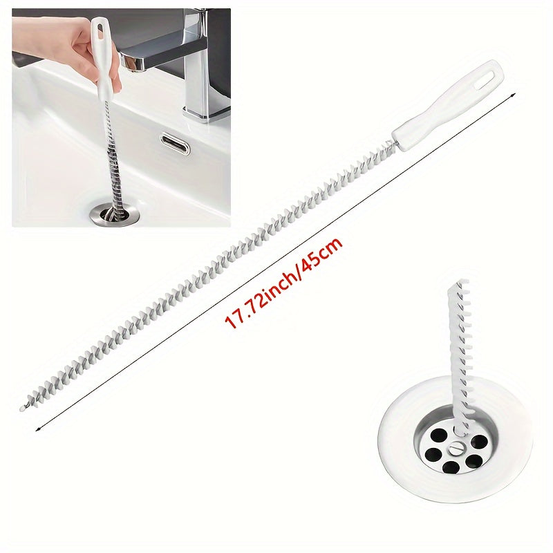 Oshxona, hammom, dush uchun moslashuvchan drenaj tozalash cho'tkasi - Soch va to'siqlarni osonlik bilan olib tashlaydi - Plastik material, elektr talab qilinmaydi - To'kilgan lavabolar uchun oson vosita