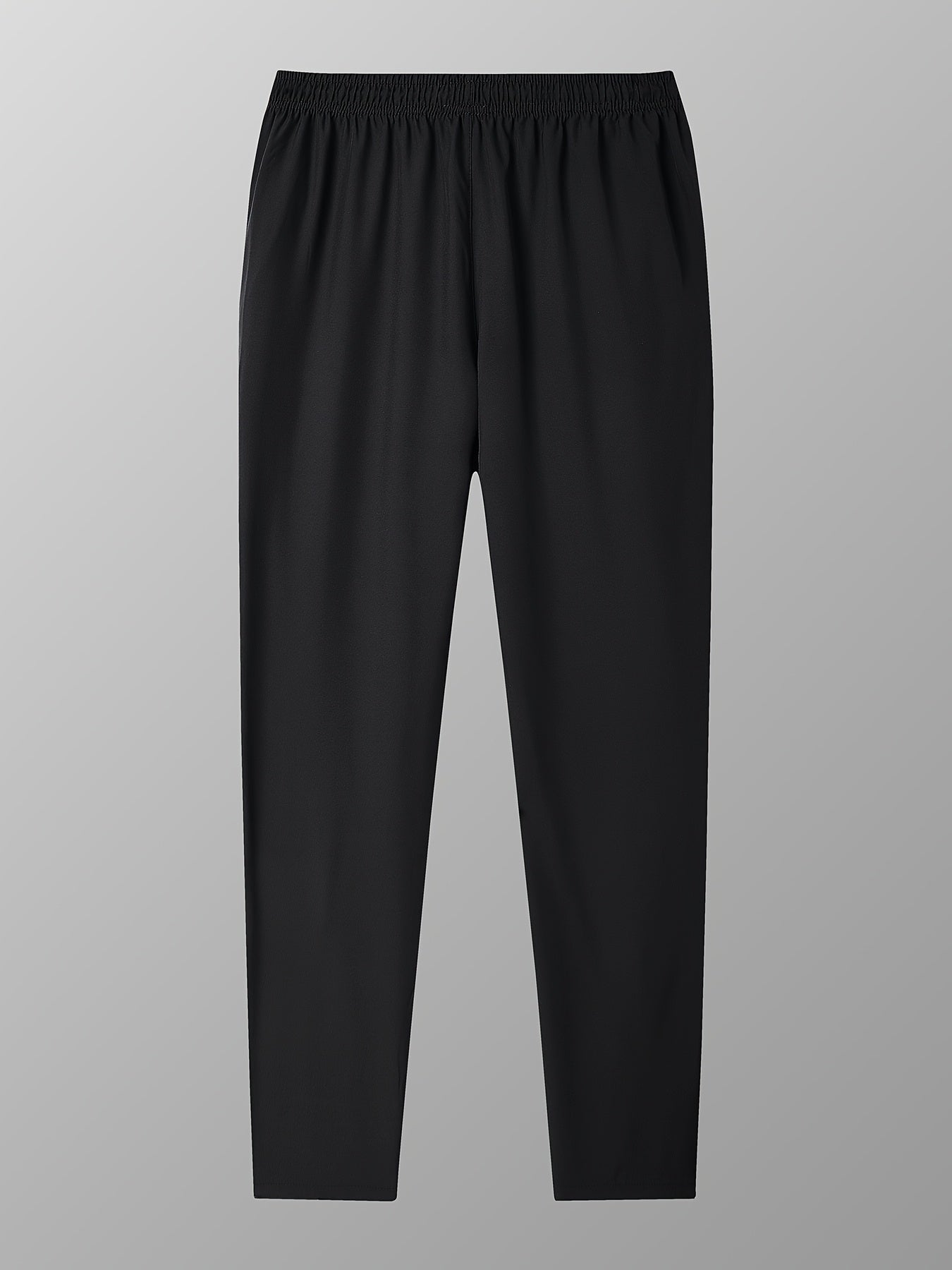 Pantalones casuales de gran tamaño para hombre para entrenamiento, fitness, deportes, poliéster, sólido