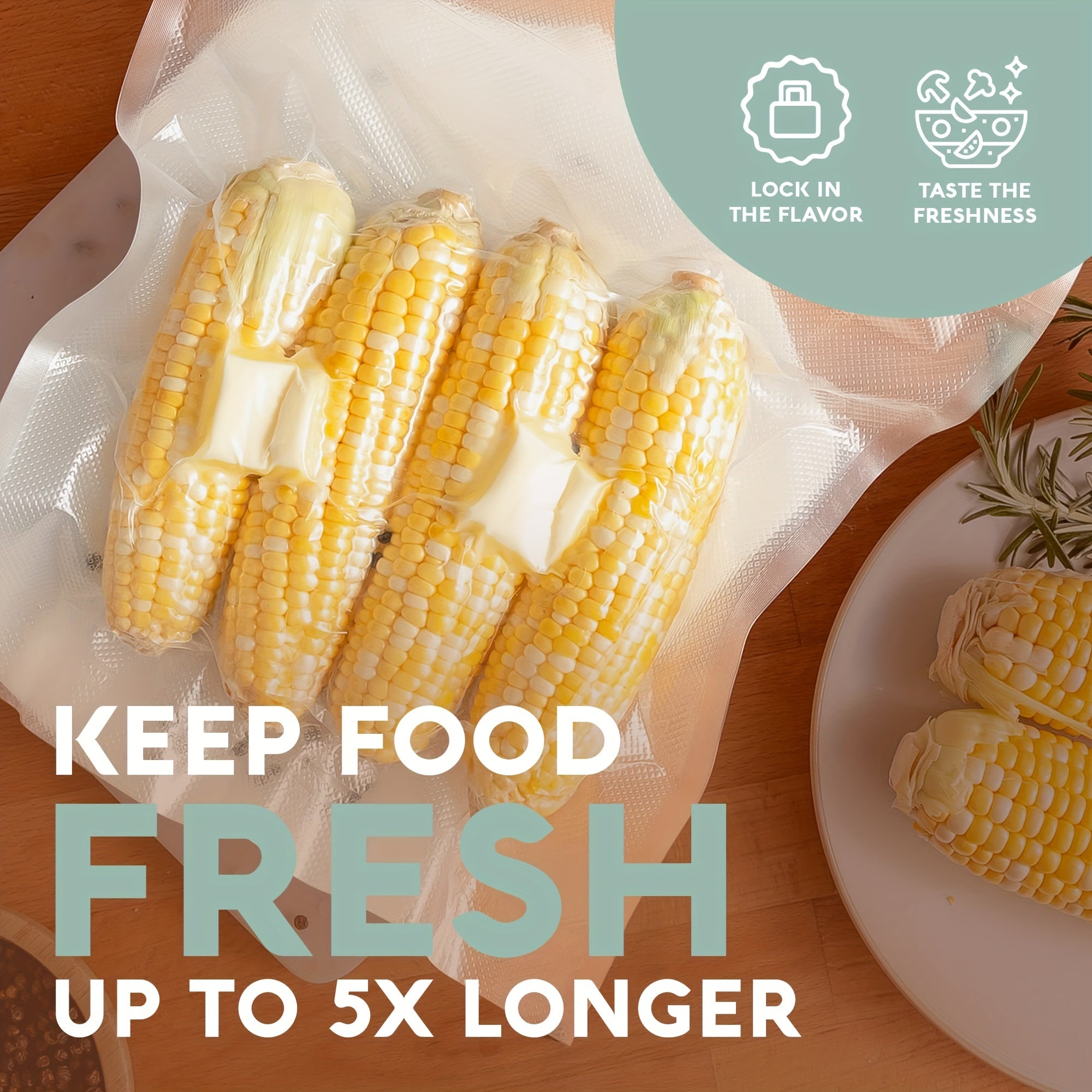 Food Vacuum Sealed Bag Roll 4 Pack Bisphenol A-Free Seven Layer Diamond Pattern