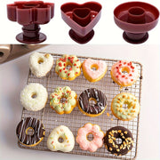 Set of 3 Plastic Donut Molds for Baking, Non-Stick, Kitchen Cooking Tools