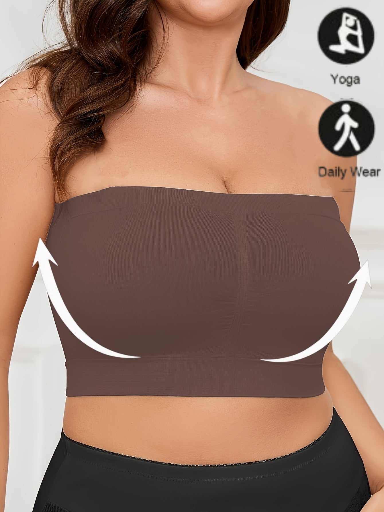 Women's Seamless Sports Bra Set Soft No-Pad Stretchy Plus Size Workout Yoga