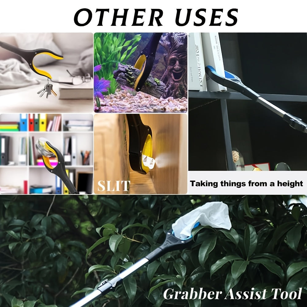 Long Aluminum Reacher Tool with Magnetic Tip for Trash Pickup