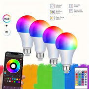 LCUTML aqlli LED lampalar RGBW rang o'zgartirish, dimmable variantlar, musiqa sinxronizatsiyasi va oson uy o'rnatish uchun ilova boshqaruvi taklif etadi. Ular energiya tejovchi va masofadan boshqarish pultiga ega, mos keladi