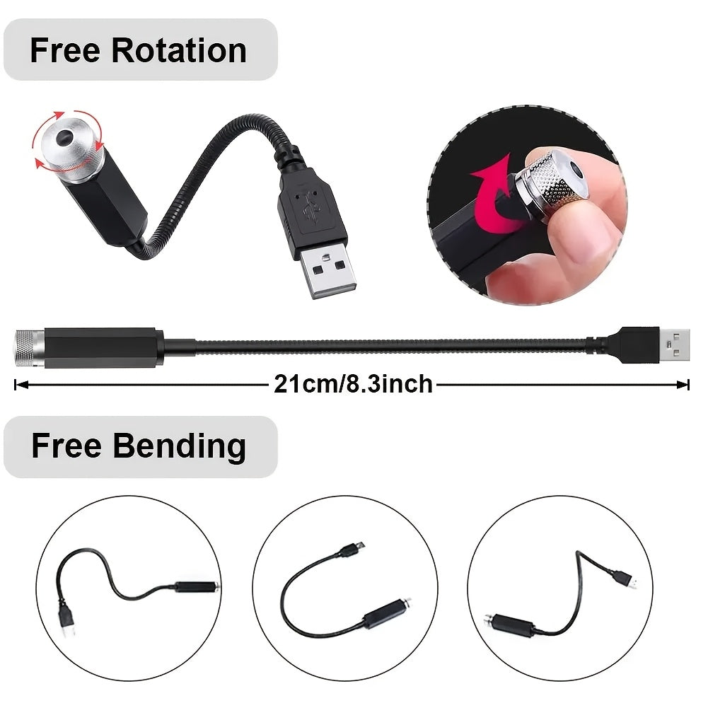 Luz LED interior para coche con proyector para atmósfera y ambiente