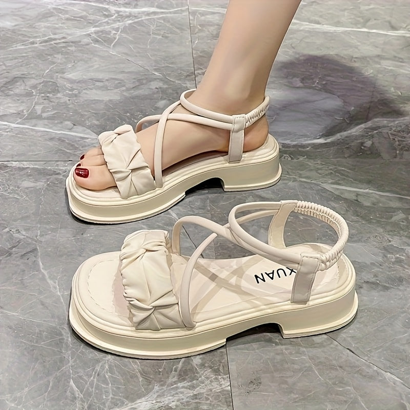 Women's Retro Summer Platform Sandals Open-Toe Roman Style Comfortable