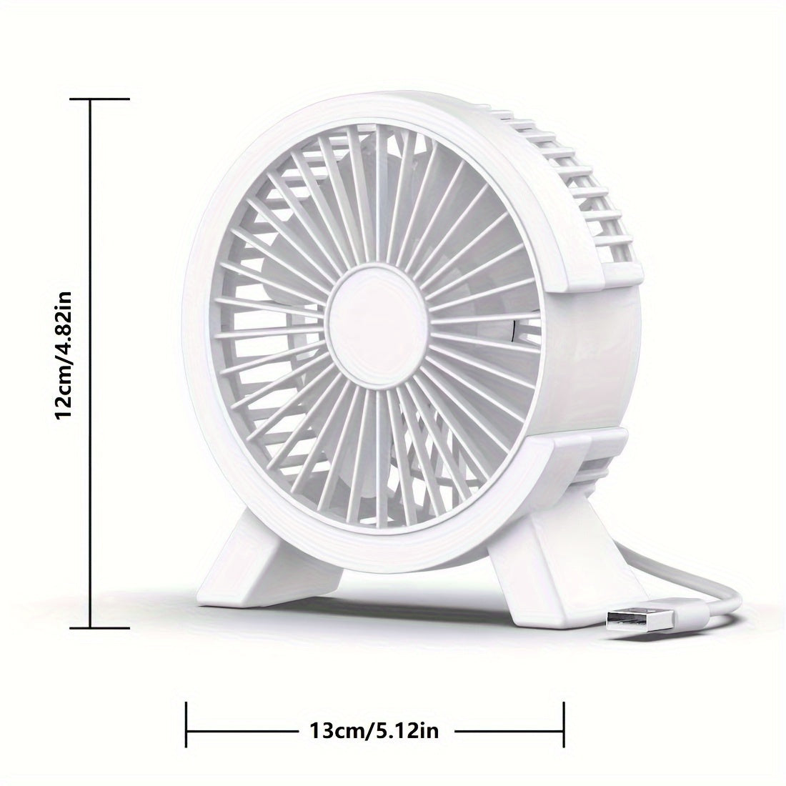 Ventilador de escritorio USB silencioso para oficina y habitación de residencia, enfriamiento compacto y silencioso
