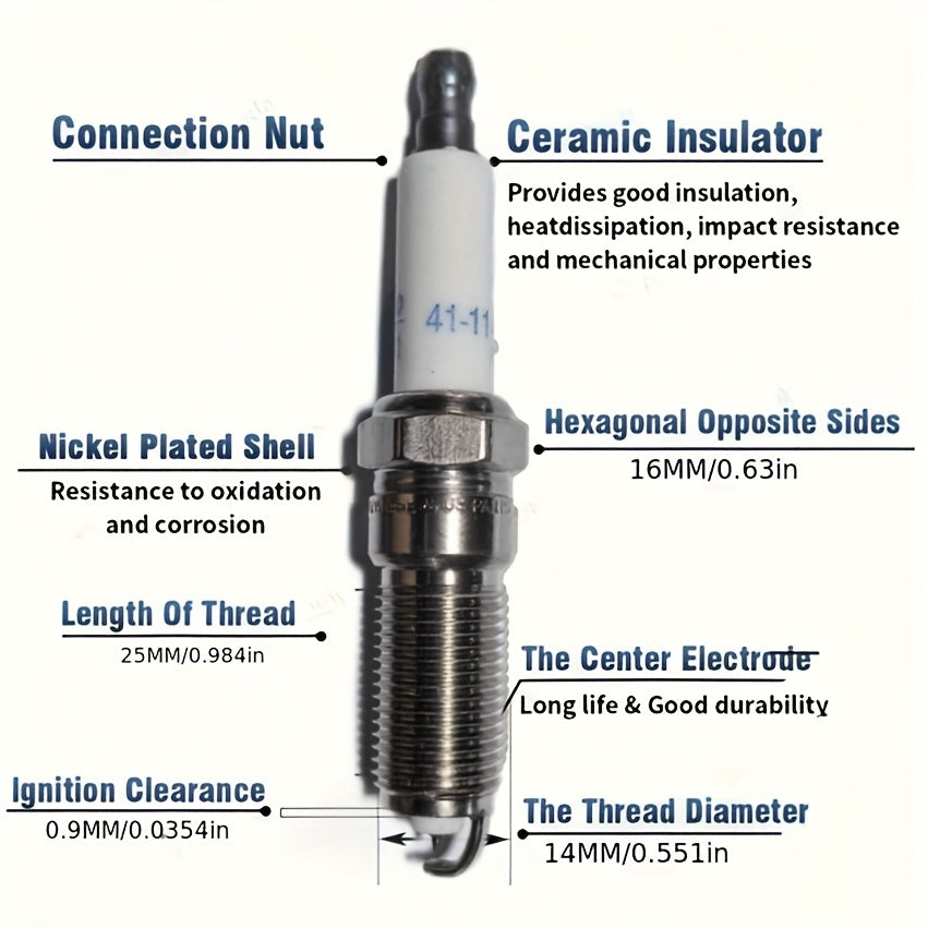 8 Pack Iridium Spark Plugs for GM Vehicles 4.3L to 6.2L Engines Compatible