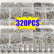 320 Piece Stainless Steel Hex Nut and Bolt Assortment Kit M2-M5