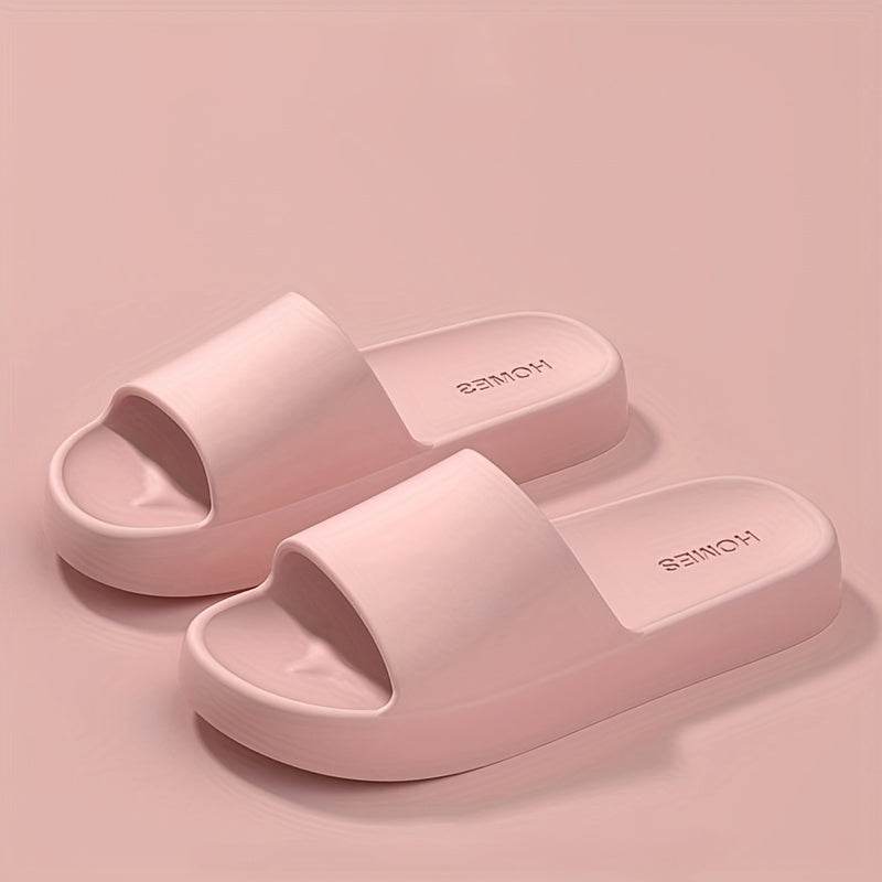 Oddiy Qattiq Rangli EVA Slaydlar - Yumshoq, Sirpanmaydigan Ichki Poyabzallar Har Mavsumda, Tozalash Oson.