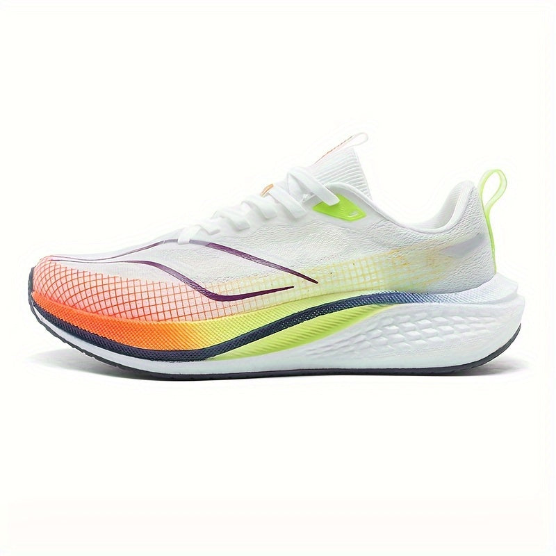 Men's Road Running Shoes Breathable Fabric Low Top Stripes Lace Lightweight Casual