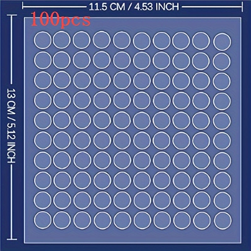 Rangli akrilik ikki tomonlama yopishqoq nuqtalar, hunarmandchilik, bezaklar, sharlar uchun, 100 yoki 500 dona