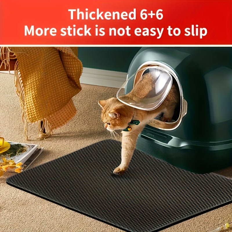 Dual-Layer EVA Cat Litter Mat for Indoor Cleanliness Protection
