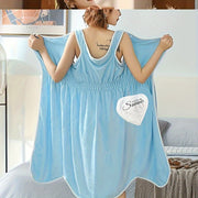 Women’s Bath Wrap Towel with Pocket Soft Quick-Drying Polyester Geometric Pattern